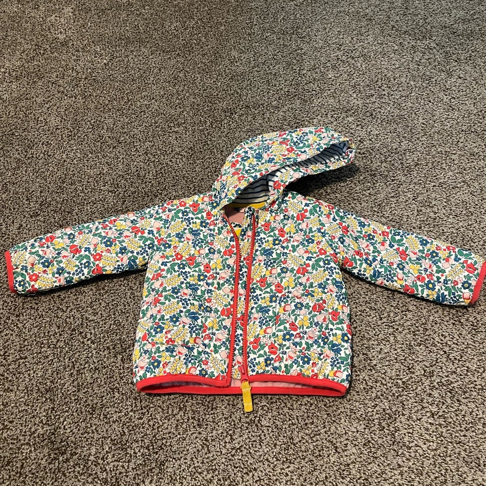 Mini Boden Floral Rain Coat